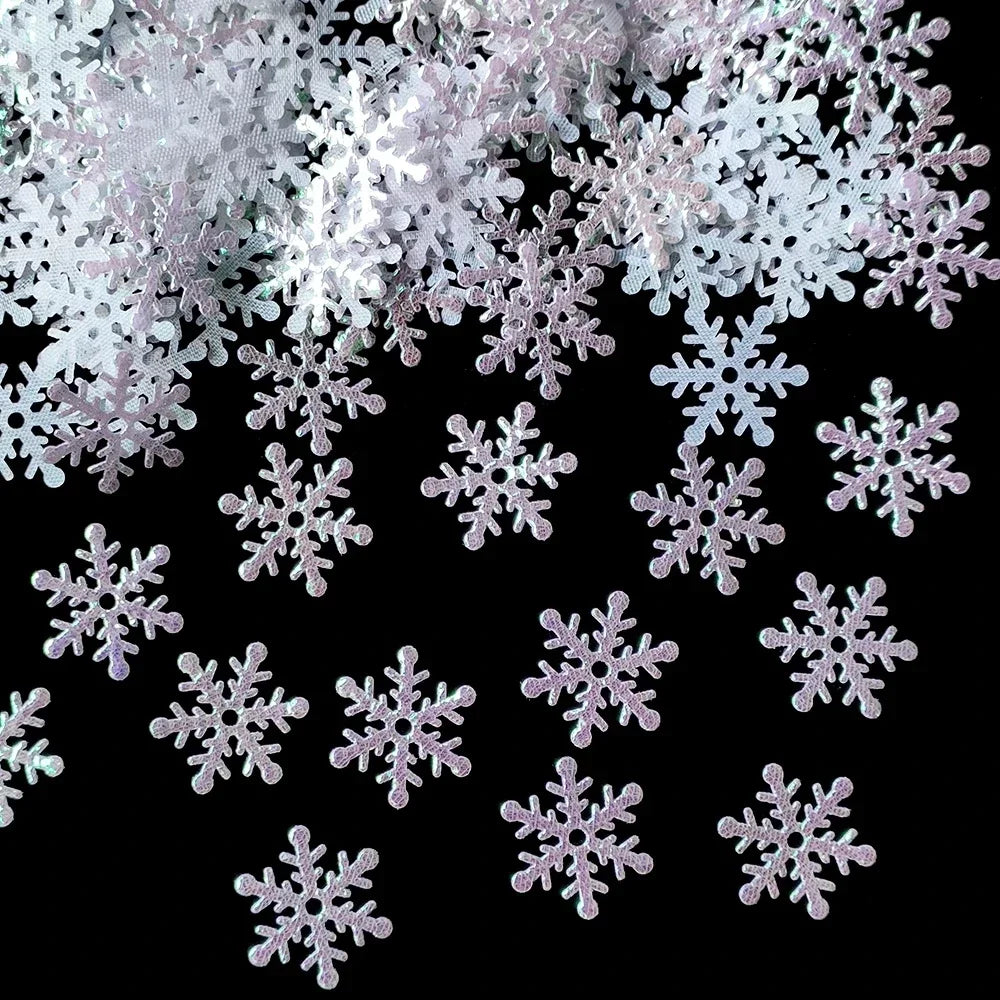300pcs Snowflake Confetti (2 cm / 0.8 in) – Christmas & Winter Party Décor