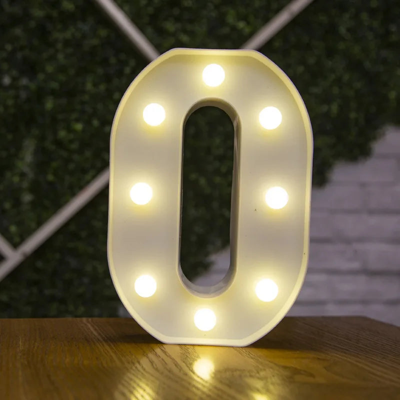 Alphabet & Number LED Night Lights – Warm Battery Lamp for Home & Party Décor