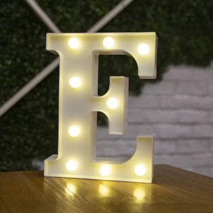 Alphabet & Number LED Night Lights – Warm Battery Lamp for Home & Party Décor