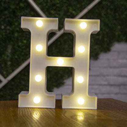 Alphabet & Number LED Night Lights – Warm Battery Lamp for Home & Party Décor