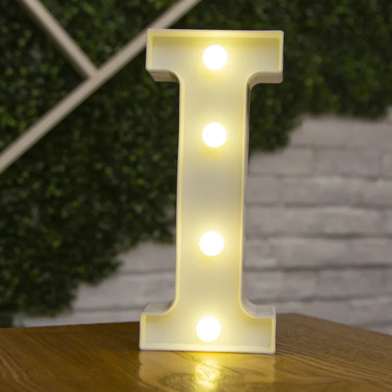 Alphabet & Number LED Night Lights – Warm Battery Lamp for Home & Party Décor