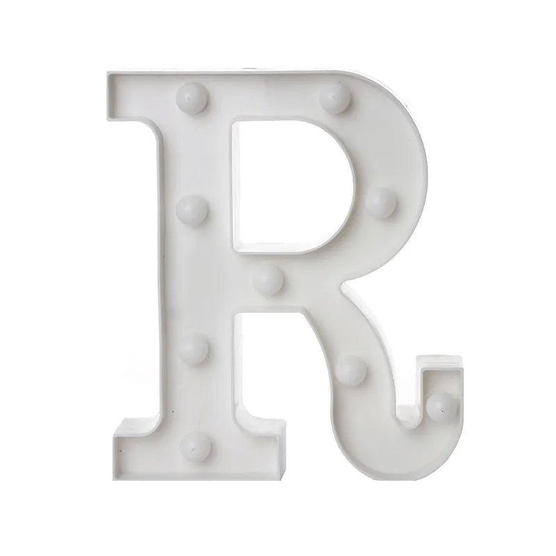 Alphabet & Number LED Night Lights – Warm Battery Lamp for Home & Party Décor