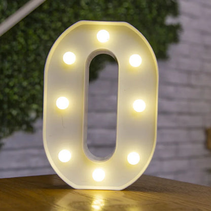 Alphabet & Number LED Night Lights – Warm Battery Lamp for Home & Party Décor
