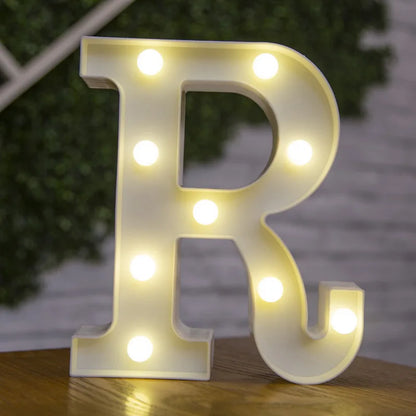 Alphabet & Number LED Night Lights – Warm Battery Lamp for Home & Party Décor