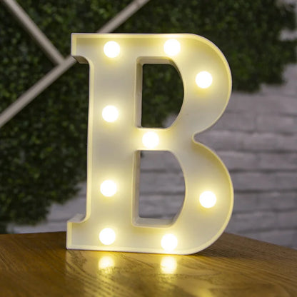 Alphabet & Number LED Night Lights – Warm Battery Lamp for Home & Party Décor