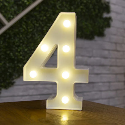 Alphabet & Number LED Night Lights – Warm Battery Lamp for Home & Party Décor