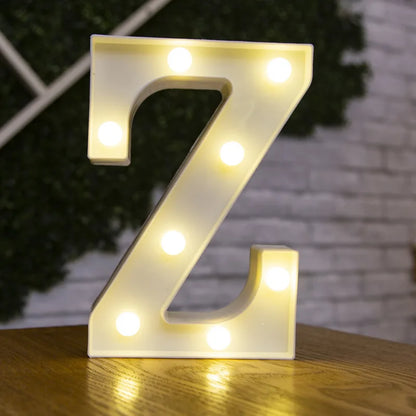 Alphabet & Number LED Night Lights – Warm Battery Lamp for Home & Party Décor
