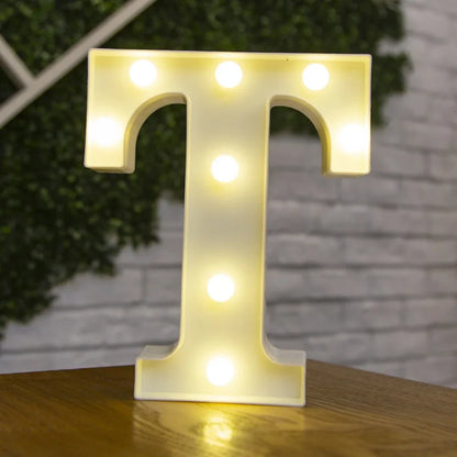 Alphabet & Number LED Night Lights – Warm Battery Lamp for Home & Party Décor