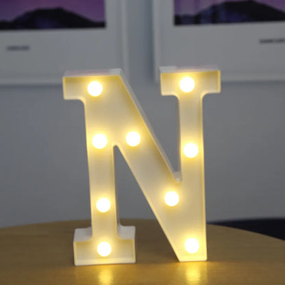 Alphabet & Number LED Night Lights – Warm Battery Lamp for Home & Party Décor