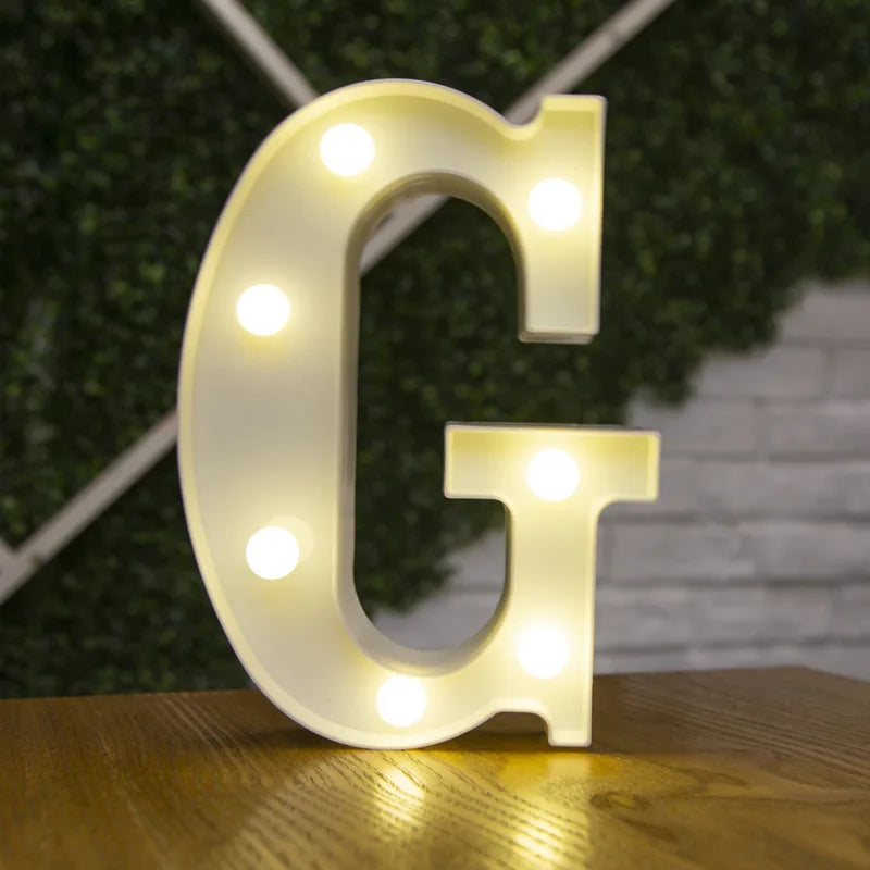 Alphabet & Number LED Night Lights – Warm Battery Lamp for Home & Party Décor