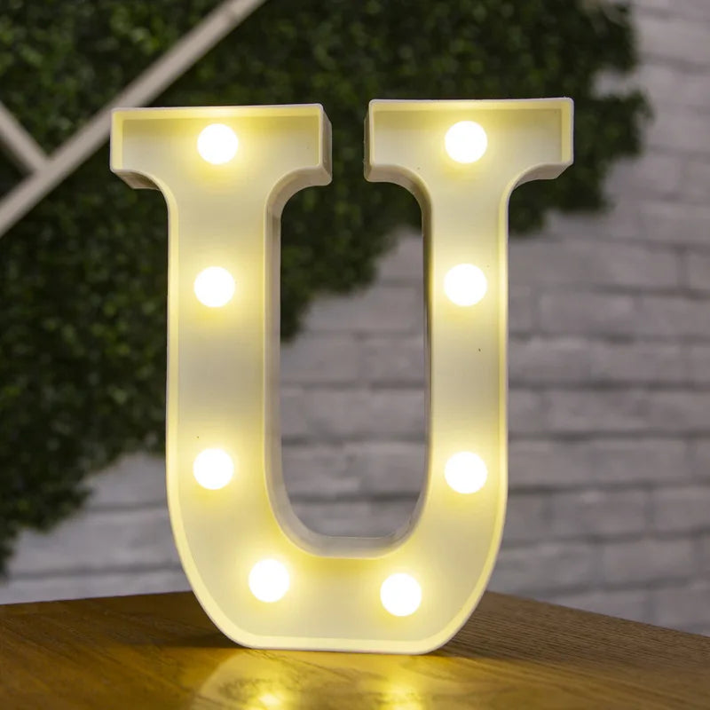 Alphabet & Number LED Night Lights – Warm Battery Lamp for Home & Party Décor