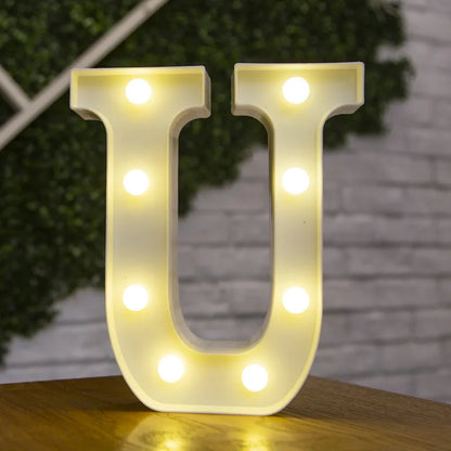 Alphabet & Number LED Night Lights – Warm Battery Lamp for Home & Party Décor