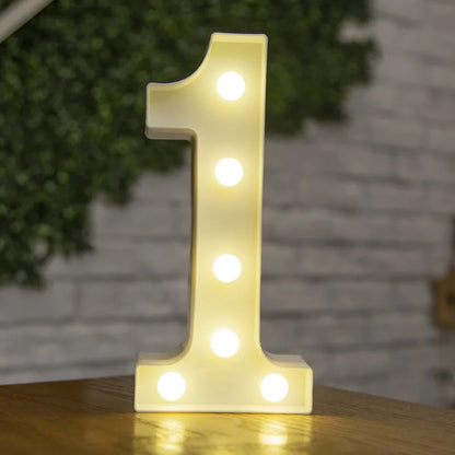 Alphabet & Number LED Night Lights – Warm Battery Lamp for Home & Party Décor