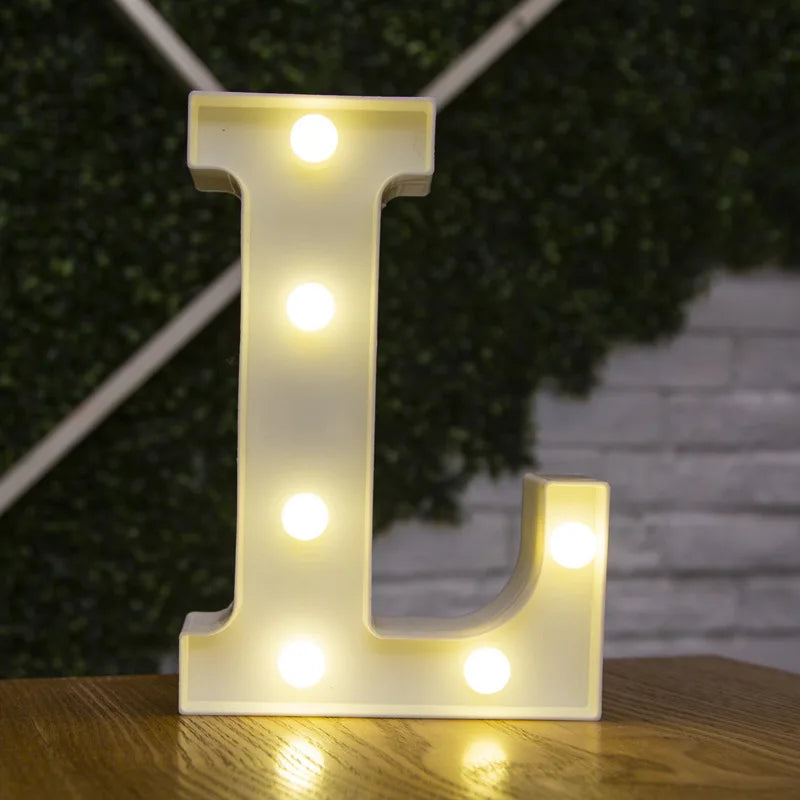 Alphabet & Number LED Night Lights – Warm Battery Lamp for Home & Party Décor