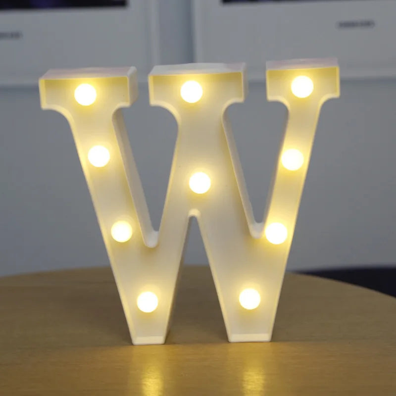Alphabet & Number LED Night Lights – Warm Battery Lamp for Home & Party Décor
