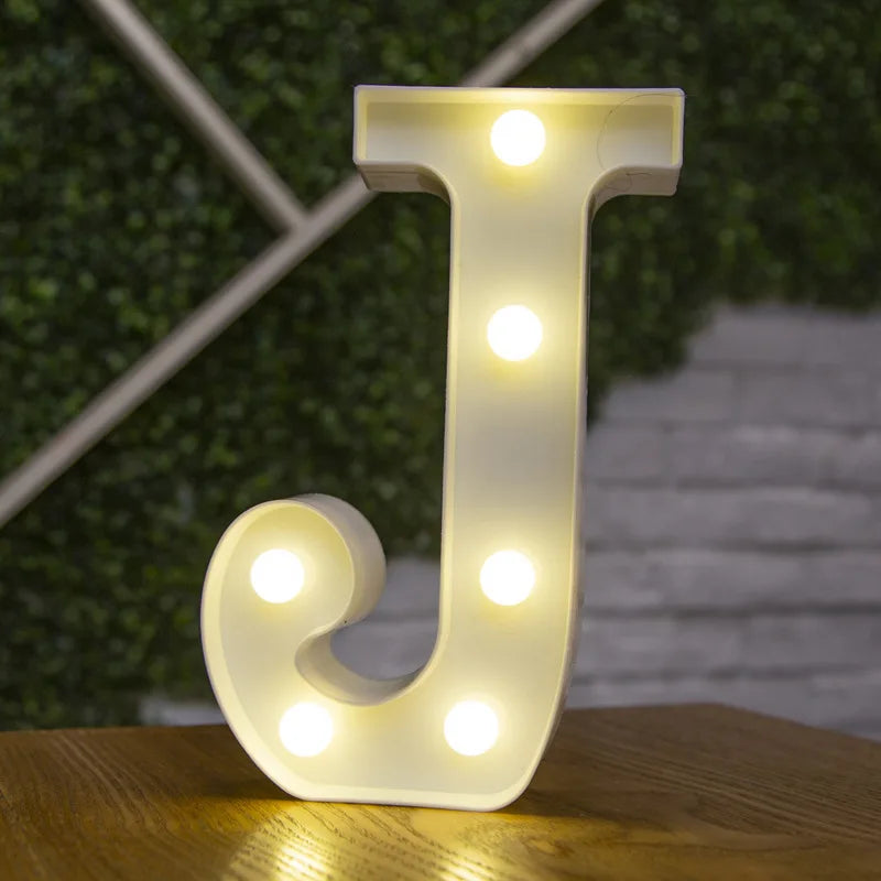 Alphabet & Number LED Night Lights – Warm Battery Lamp for Home & Party Décor