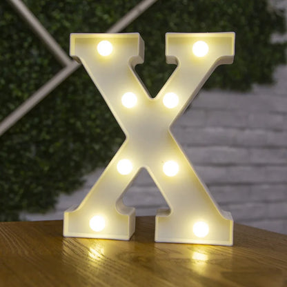 Alphabet & Number LED Night Lights – Warm Battery Lamp for Home & Party Décor