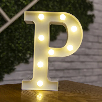 Alphabet & Number LED Night Lights – Warm Battery Lamp for Home & Party Décor