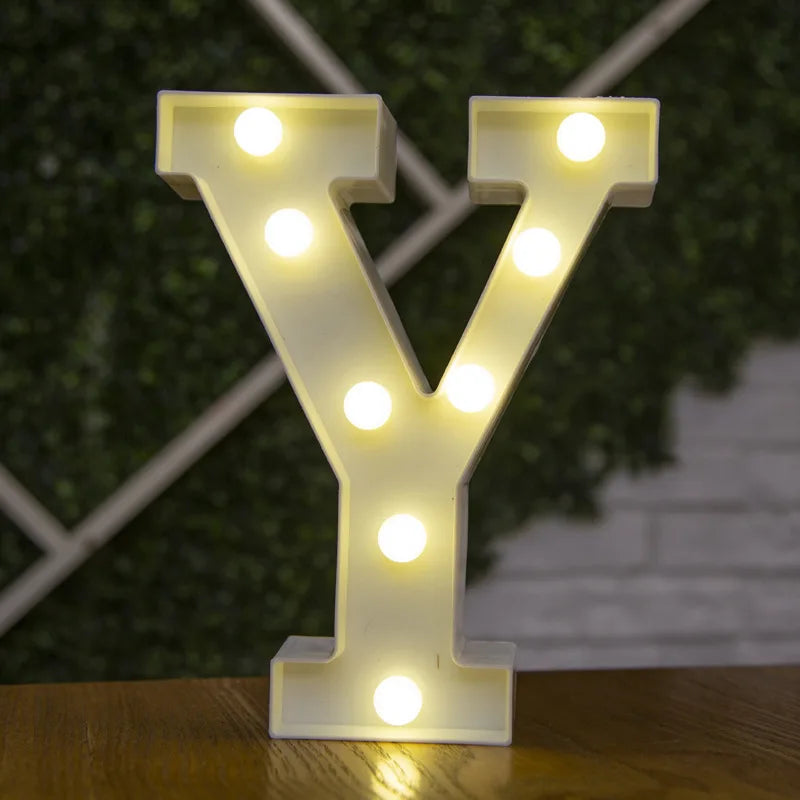 Alphabet & Number LED Night Lights – Warm Battery Lamp for Home & Party Décor