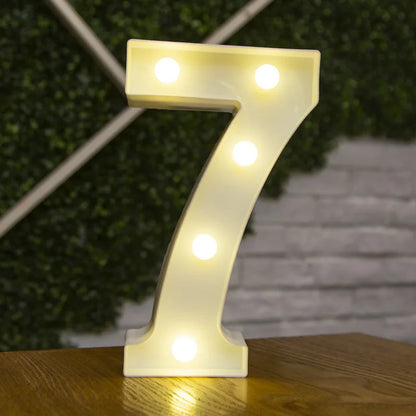 Alphabet & Number LED Night Lights – Warm Battery Lamp for Home & Party Décor