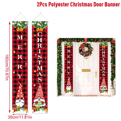 Christmas Door Banner – Merry Christmas Hanging Décor