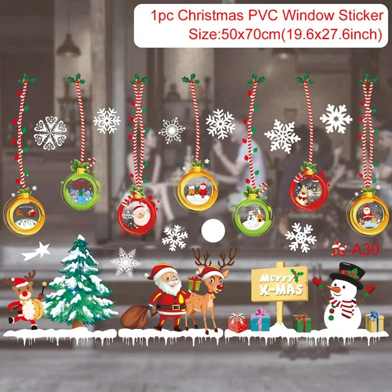 Christmas Window Stickers – Merry Christmas Home Decorations