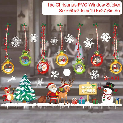 Christmas Window Stickers – Merry Christmas Home Decorations