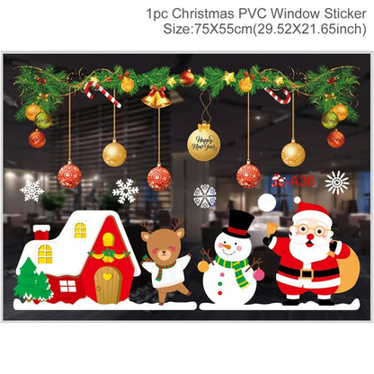 Christmas Window Stickers – Merry Christmas Home Decorations