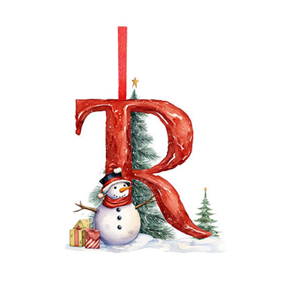 Acrylic Letter Ornaments – 2D Alphabet Hanging Décor for Christmas Tree