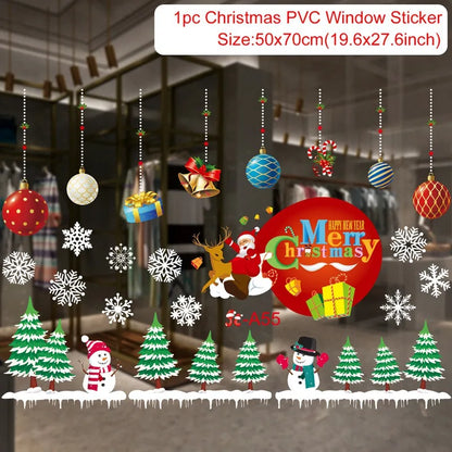 Christmas Window Stickers – Merry Christmas Home Decorations