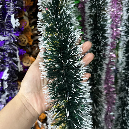 Metallic Tinsel Christmas Garland – Shiny Tree & Home Décor