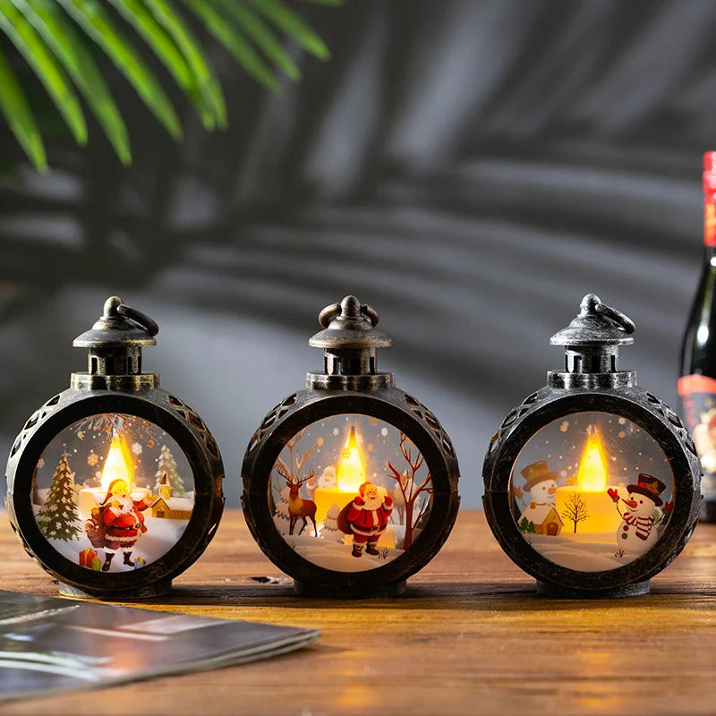 Retro Christmas Night Light – Luminous Window & Desktop Décor