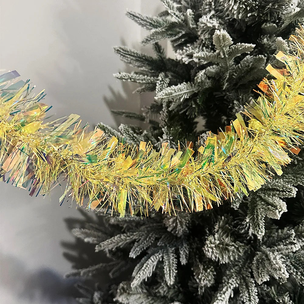 Metallic Tinsel Christmas Garland – Shiny Tree & Home Décor