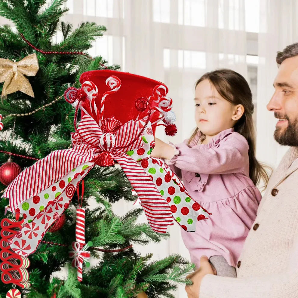 Red Christmas Table Centerpiece – Holiday Cloth Décor