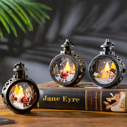 Retro Christmas Night Light – Luminous Window & Desktop Décor
