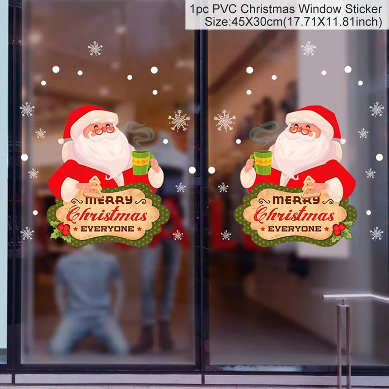 Christmas Window Stickers – Merry Christmas Home Decorations