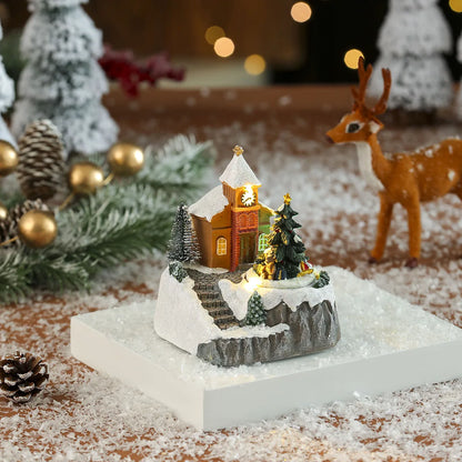 Christmas LED Music House – Light-Up Snow Village Ornament