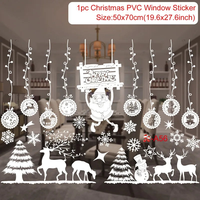 Christmas Window Stickers – Merry Christmas Home Decorations