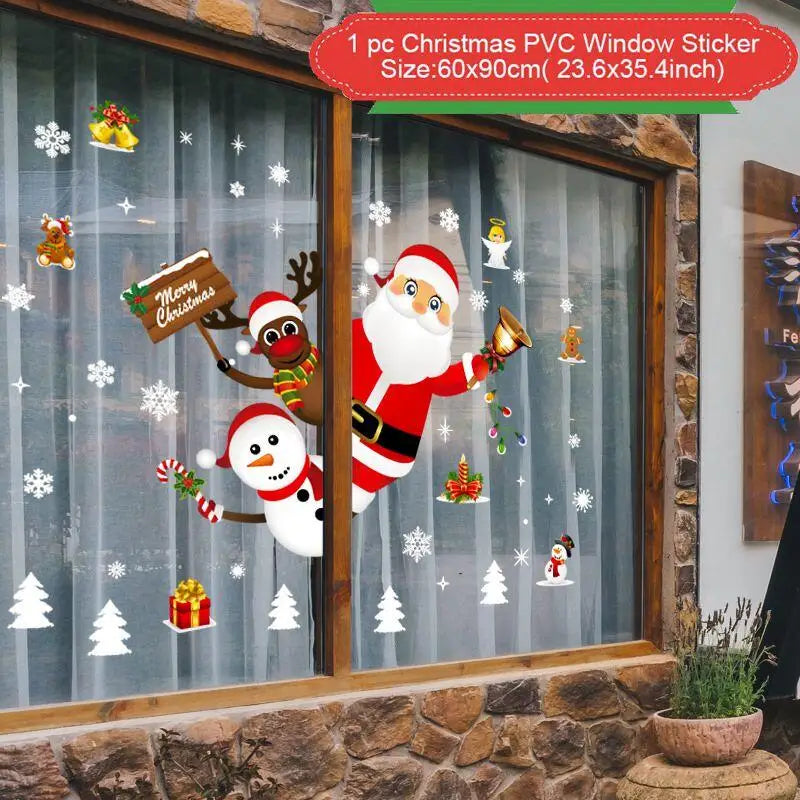 Christmas Window Stickers – Merry Christmas Home Decorations