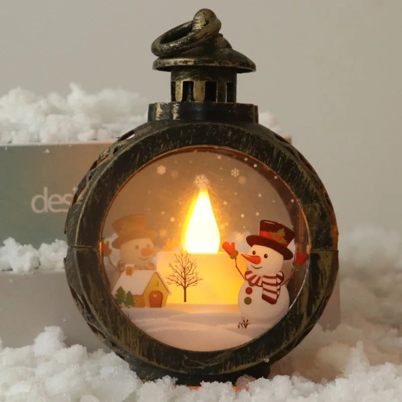 Retro Christmas Night Light – Luminous Window & Desktop Décor