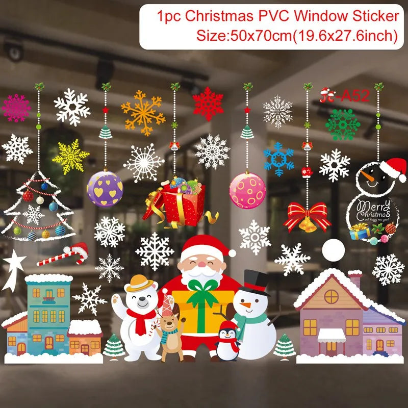 Christmas Window Stickers – Merry Christmas Home Decorations