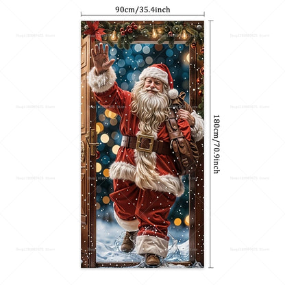 Santa Claus Door Banner – Christmas Porch & Indoor Hanging Décor