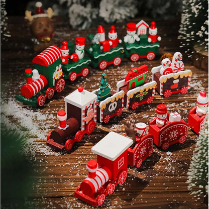 Christmas Wood Train Decoration – Moving Holiday Ornament 2025