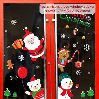 Christmas Window Stickers – Merry Christmas Home Decorations