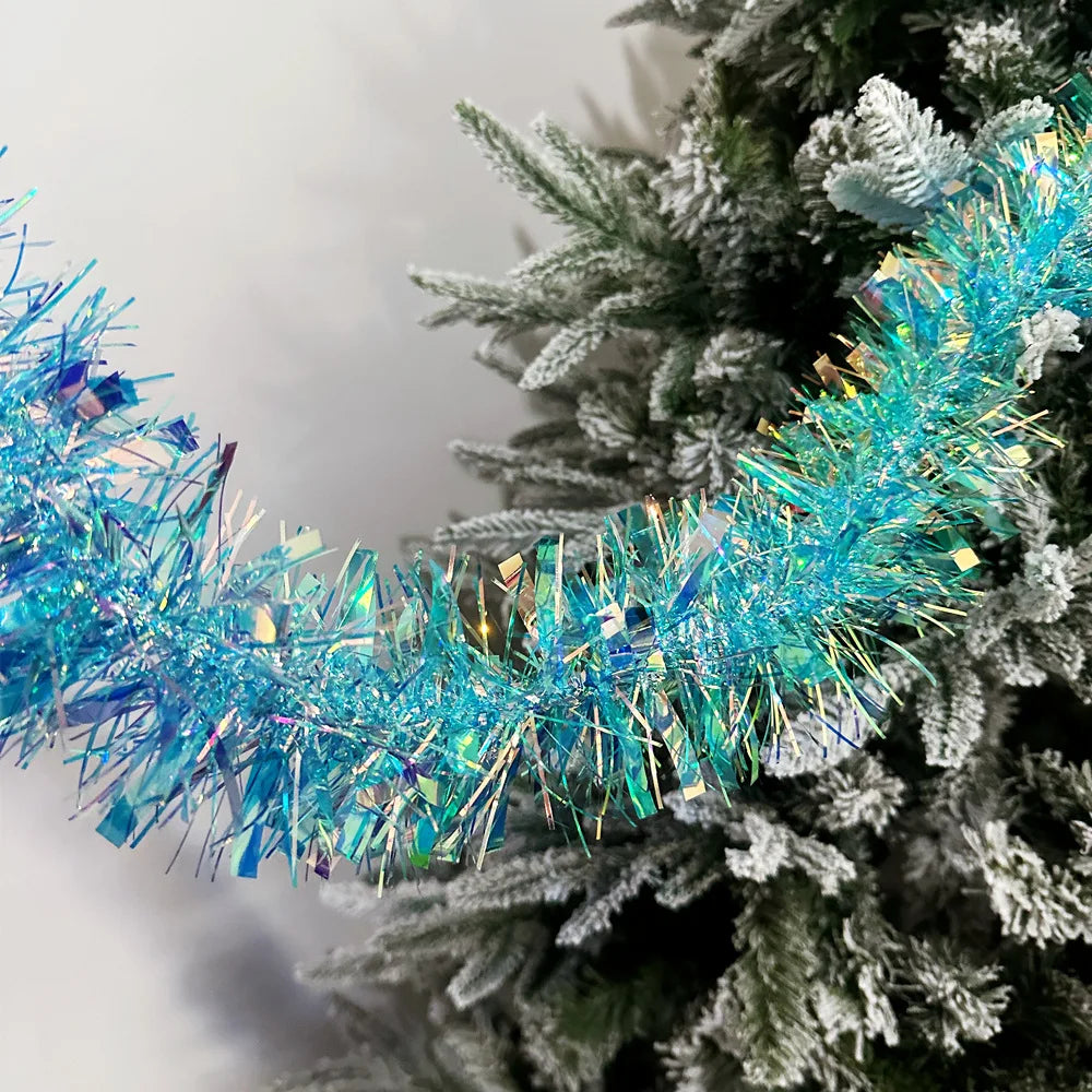 Metallic Tinsel Christmas Garland – Shiny Tree & Home Décor