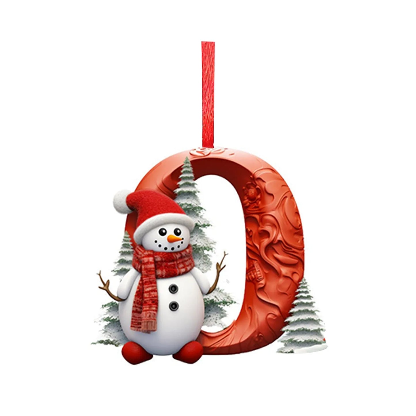 Acrylic Letter Ornaments – 2D Alphabet Hanging Décor for Christmas Tree