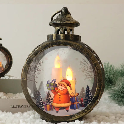 Retro Christmas Night Light – Luminous Window & Desktop Décor