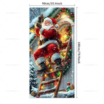 Santa Claus Door Banner – Christmas Porch & Indoor Hanging Décor