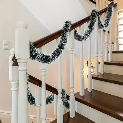 Christmas Ribbon Garland – Foil Pull Flower Bows for Tree & Party Décor