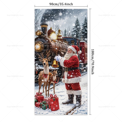 Santa Claus Door Banner – Christmas Porch & Indoor Hanging Décor